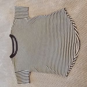 NWT Madewell womens gray and cream striped tshirt size XS.